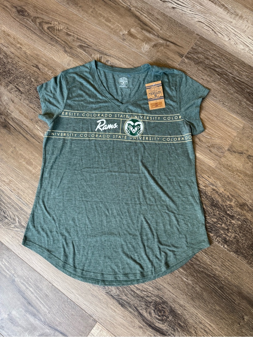 Rivalry Threads Colorado State Rams Heathered Green V-Neck Tee